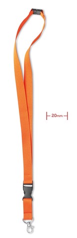 Lanyard mit Metallkarabiner - Orange bedrucken, Art.-Nr. MO8595-10 Lanyard mit Metallkarabiner - Orange bedrucken, Art.-Nr. MO8595-10