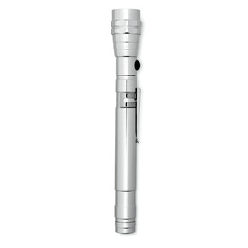 Teleskop Taschenlampe - Silber bedrucken, Art.-Nr. MO8621-14