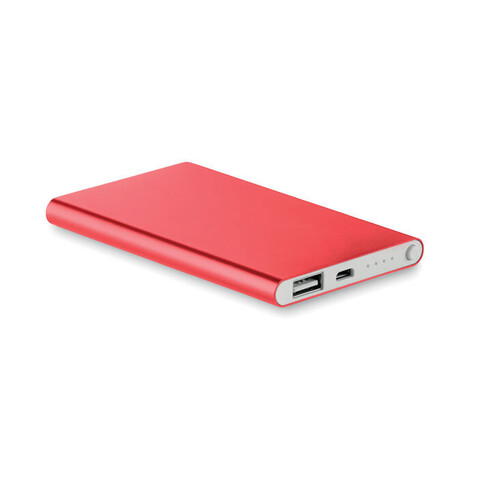 Powerbank 4000 mAh - Rot bedrucken, Art.-Nr. MO8735-05 Powerbank 4000 mAh - Rot bedrucken, Art.-Nr. MO8735-05