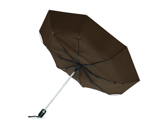 Windbeständiger Regenschirm 21” - Braun bedrucken, Art.-Nr. MO8780-01
