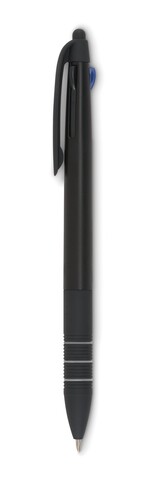 3-Farb-Kugelschreiber/Stylus - Schwarz bedrucken, Art.-Nr. MO8812-03