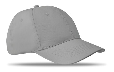 Baseball cap 6 panels 160g/m² - Grau bedrucken, Art.-Nr. MO8834-07