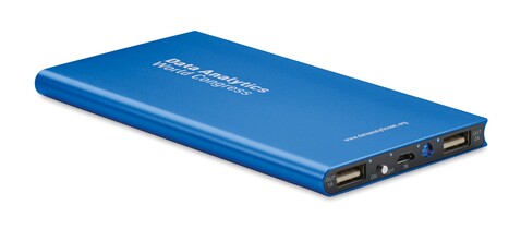 Powerbank 8000 mAh - Königsblau bedrucken, Art.-Nr. MO8839-37