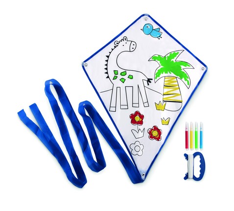 Flugdrachen für Kinder - Blau bedrucken, Art.-Nr. MO8925-04 Flugdrachen für Kinder - Blau bedrucken, Art.-Nr. MO8925-04