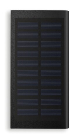 Solar Powerbank 8000 mAh - Schwarz bedrucken, Art.-Nr. MO9051-03 Solar Powerbank 8000 mAh - Schwarz bedrucken, Art.-Nr. MO9051-03