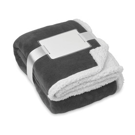 Coral Fleece Decke - Grau bedrucken, Art.-Nr. MO9089-07
