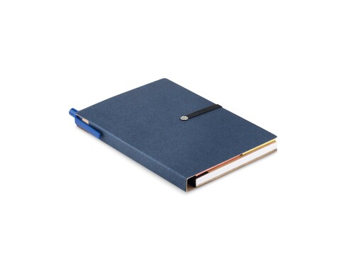 Recyceltes Notizbuch - Blau bedrucken, Art.-Nr. MO9213-04 Recyceltes Notizbuch - Blau bedrucken, Art.-Nr. MO9213-04