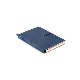 Recyceltes Notizbuch - Blau bedrucken, Art.-Nr. MO9213-04