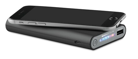 Wireless Powerbank Typ C - Schwarz bedrucken, Art.-Nr. MO9238-03