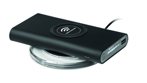 Wireless Powerbank Typ C - Schwarz bedrucken, Art.-Nr. MO9238-03