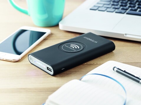Wireless Powerbank Typ C - Schwarz bedrucken, Art.-Nr. MO9238-03