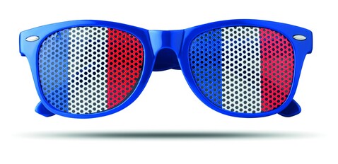 Fan Sonnenbrille - Königsblau bedrucken, Art.-Nr. MO9275-37