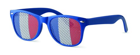 Fan Sonnenbrille - Königsblau bedrucken, Art.-Nr. MO9275-37