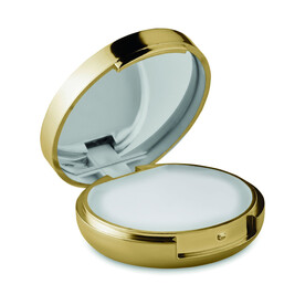 Lippenbalsam mit Spiegel - Golden bedrucken, Art.-Nr. MO9374-98