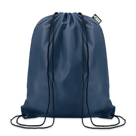 Beutel mit Kordelzug 190T RPET - Marineblau bedrucken, Art.-Nr. MO9440-85