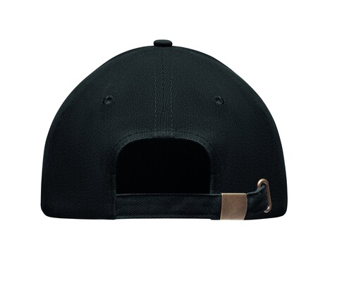 Baseball cap 6 panels 270g/m² - Schwarz bedrucken, Art.-Nr. MO9643-03