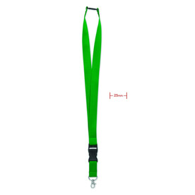 Lanyard mit Metallkarabiner - Grün bedrucken, Art.-Nr. MO9661-09