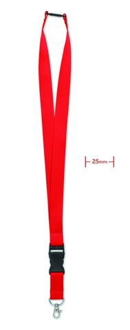 Lanyard mit Metallkarabiner - Rot bedrucken, Art.-Nr. MO9661-05 Lanyard mit Metallkarabiner - Rot bedrucken, Art.-Nr. MO9661-05