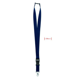 Lanyard mit Metallkarabiner - Blau bedrucken, Art.-Nr. MO9661-04