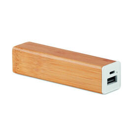 Powerbank 2200 mAh Bambus - Holz bedrucken, Art.-Nr. MO9673-40