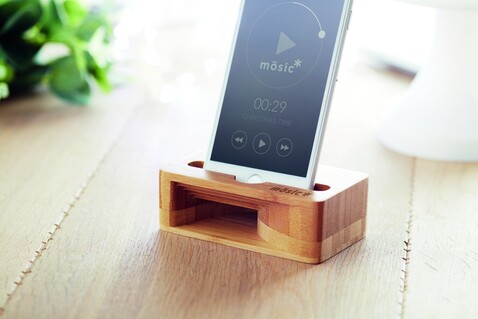 Smartphone Halter/Verstärker - Holz bedrucken, Art.-Nr. MO9706-40 Smartphone Halter/Verstärker - Holz bedrucken, Art.-Nr. MO9706-40