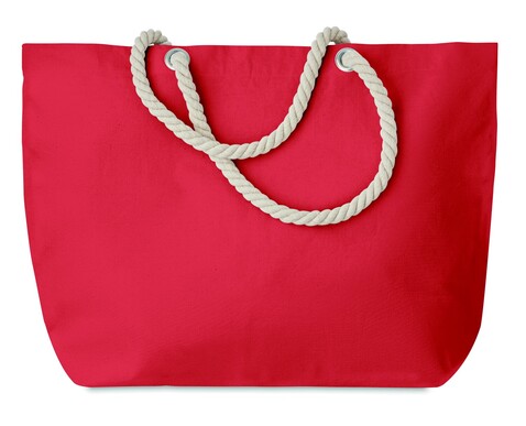 Strandtasche mit Kordelgriff - Rot bedrucken, Art.-Nr. MO9813-05