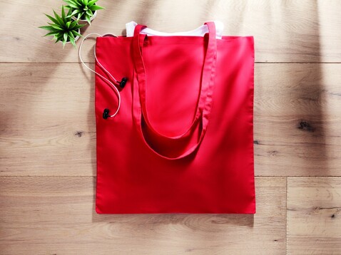 Boodschappentas 180 g/m² - Rot bedrucken, Art.-Nr. MO9846-05