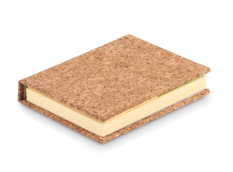 Notizblock-Set mit Kork - Beige bedrucken, Art.-Nr. MO9855-13