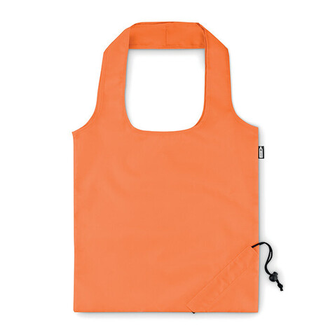 Faltbare Einkaufstasche RPET - Orange bedrucken, Art.-Nr. MO9861-10