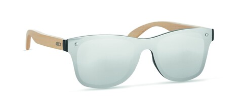 Sonnenbrille mit Bambus - Silber Glänzend bedrucken, Art.-Nr. MO9863-17 Sonnenbrille mit Bambus - Silber Glänzend bedrucken, Art.-Nr. MO9863-17