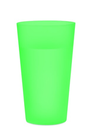 Wiederverwendbarer Becher - Transparent Grün bedrucken, Art.-Nr. MO9907-24