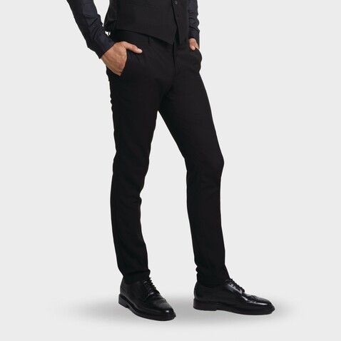 GABIN MEN SUIT TROUSER - Deep Black bedrucken, Art.-Nr. N03162-DB-S GABIN MEN SUIT TROUSER - Deep Black bedrucken, Art.-Nr. N03162-DB-S