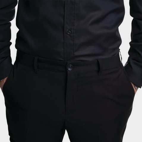 GABIN MEN SUIT TROUSER - Deep Black bedrucken, Art.-Nr. N03162-DB-S GABIN MEN SUIT TROUSER - Deep Black bedrucken, Art.-Nr. N03162-DB-S