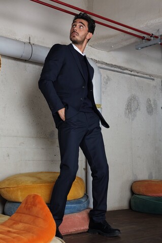 MARIUS MEN SUIT JACKET - Night bedrucken, Art.-Nr. N03164-NH-5XL