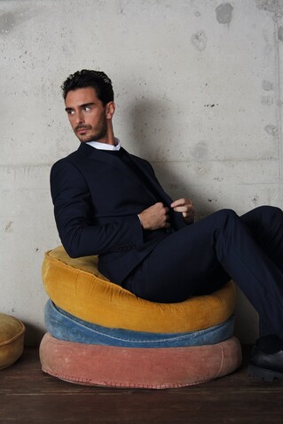 MARIUS MEN SUIT JACKET - Night bedrucken, Art.-Nr. N03164-NH-5XL