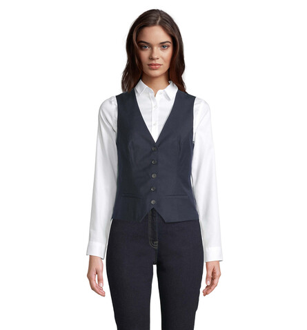 MAX WOMEN WAISTCOAT - Night bedrucken, Art.-Nr. N03167-NH-5XL