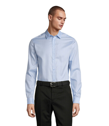 BLAISE MEN SHIRT - Soft Blue bedrucken, Art.-Nr. N03182-EU-3XL BLAISE MEN SHIRT - Soft Blue bedrucken, Art.-Nr. N03182-EU-3XL