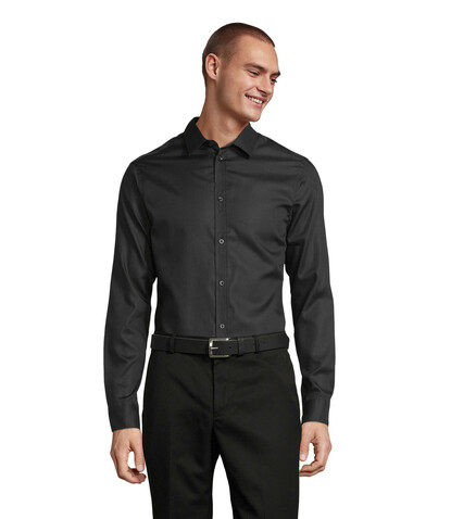 BLAISE MEN SHIRT - Deep Black bedrucken, Art.-Nr. N03182-DB-XXL BLAISE MEN SHIRT - Deep Black bedrucken, Art.-Nr. N03182-DB-XXL