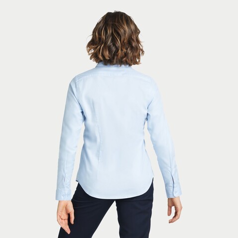 BLAISE WOMEN SHIRT - Soft Blue bedrucken, Art.-Nr. N03183-EU-L