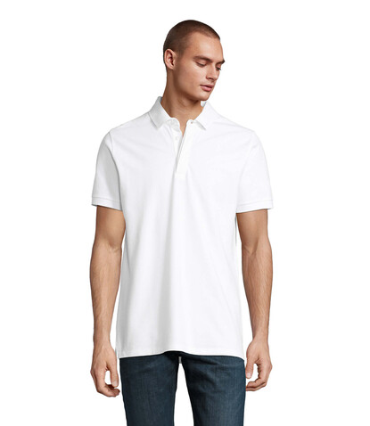 OWEN MEN POLO 215 - Optic White bedrucken, Art.-Nr. N03188-OQ-M