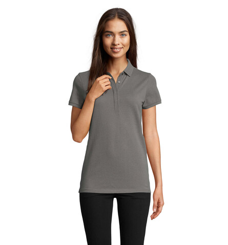 OWEN WOMEN POLO 215 - Soft Gray bedrucken, Art.-Nr. N03189-EY-S