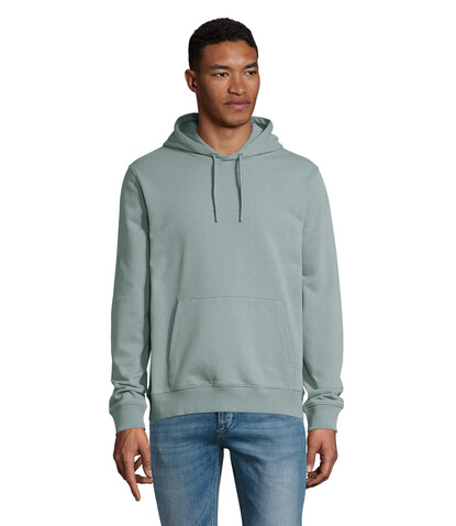 NICHOLAS MEN HOODED SWEAT - Dusty Green bedrucken, Art.-Nr. N03196-IE-L NICHOLAS MEN HOODED SWEAT - Dusty Green bedrucken, Art.-Nr. N03196-IE-L
