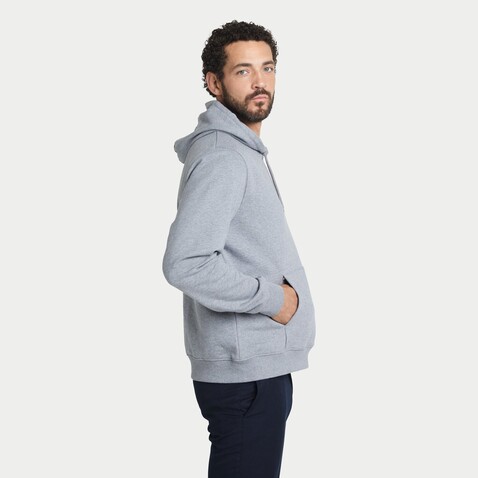 NICHOLAS MEN HOODED SWEAT - Gray Melanged bedrucken, Art.-Nr. N03196-MM-L