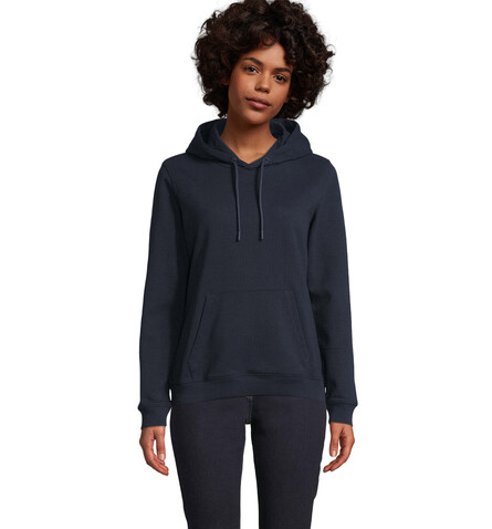 NICHOLAS WOMEN HOODED SWEAT - Night bedrucken, Art.-Nr. N03197-NH-M