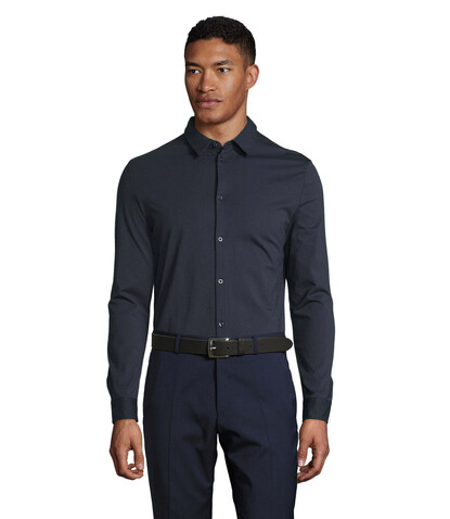 BALTHAZAR MEN SHIRT - Night bedrucken, Art.-Nr. N03198-NH-3XL
