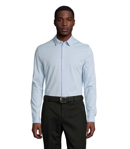 BALTHAZAR MEN SHIRT - Soft Blue bedrucken, Art.-Nr. N03198-EU-XL BALTHAZAR MEN SHIRT - Soft Blue bedrucken, Art.-Nr. N03198-EU-XL
