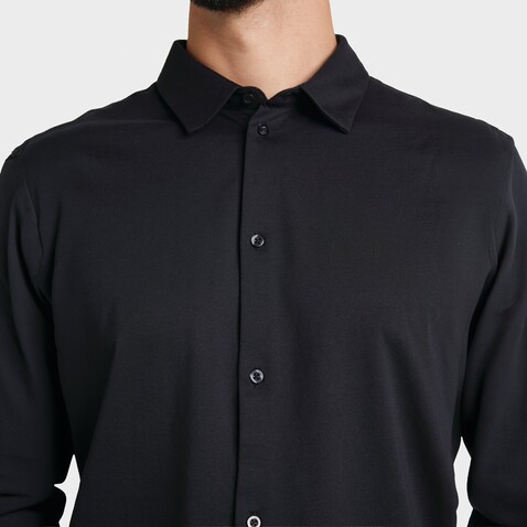 BALTHAZAR MEN SHIRT - Deep Black bedrucken, Art.-Nr. N03198-DB-XL