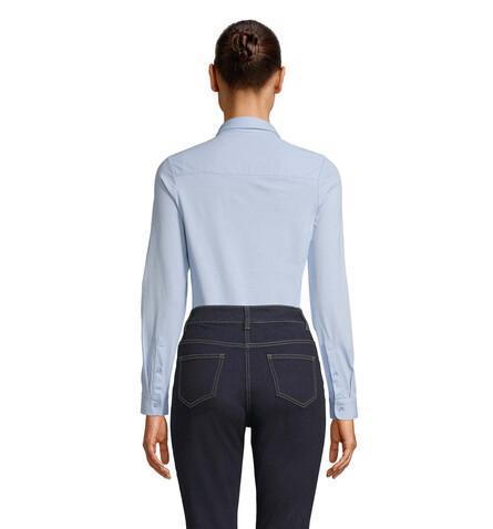 BALTHAZAR WOMEN SHIRT - Soft Blue bedrucken, Art.-Nr. N03199-EU-L
