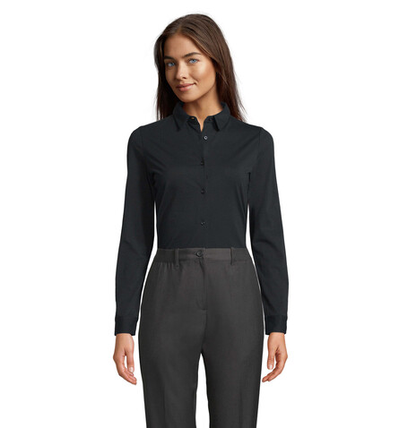 BALTHAZAR WOMEN SHIRT - Deep Black bedrucken, Art.-Nr. N03199-DB-XL BALTHAZAR WOMEN SHIRT - Deep Black bedrucken, Art.-Nr. N03199-DB-XL