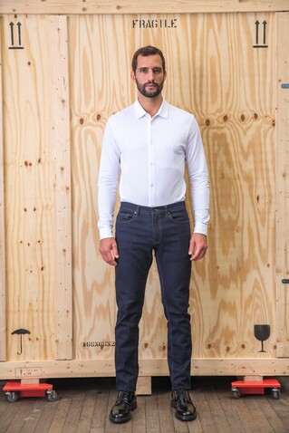 BASILE MEN SHIRT - Optic White bedrucken, Art.-Nr. N03777-OQ-4XL BASILE MEN SHIRT - Optic White bedrucken, Art.-Nr. N03777-OQ-4XL